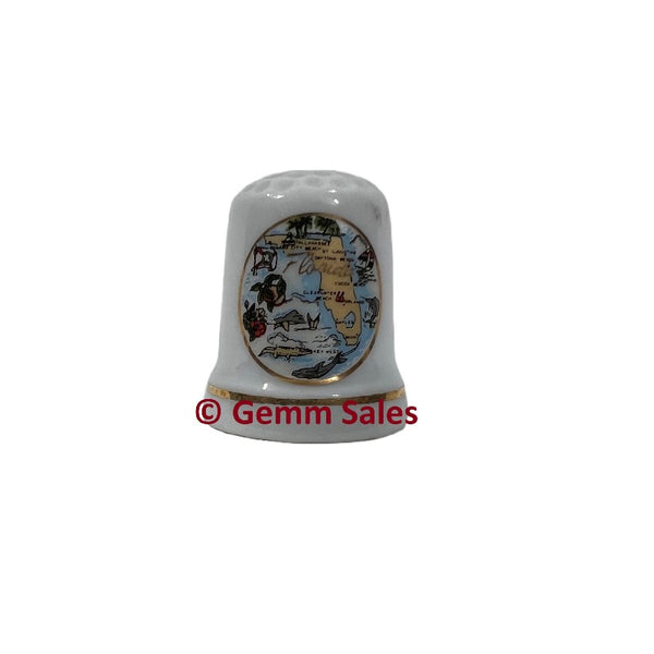 Florida State Map Souvenir Thimble