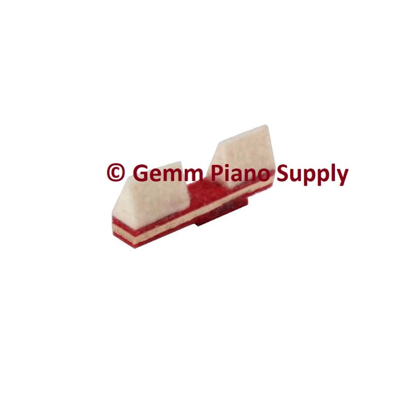 Upright Piano Bass Damper Wedge, Standard (Double Wedge)