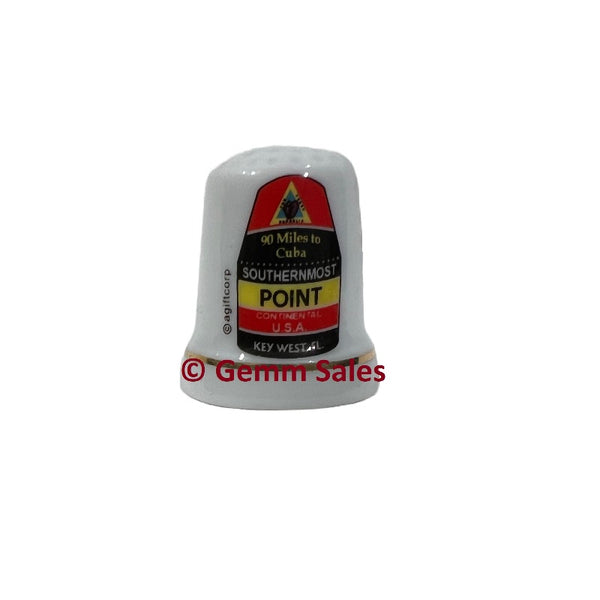 Key West, Florida Southernmost Point Souvenir Thimble