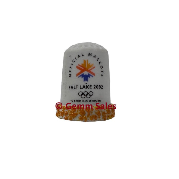 Salt Lake 2002 Olympic Games Souvenir Thimble - Official Mascot