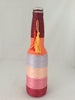 Glass Bottle Vases, Hand wrapped, Colorful Strings, Handmade Tassels