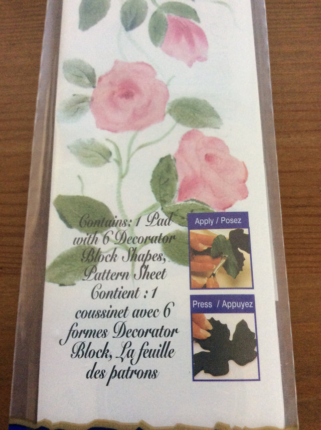 Plaid Decorators Blocks Mini, #53257 Roses, Fun & Easy Stamping