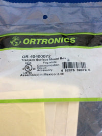 Ortronics OR-40400072 Tracjack Surface Mount Box 4-Port, Fog White