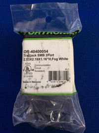 Ortronics OR-40400054 Tracjack, SMB 2 Port, Fog White
