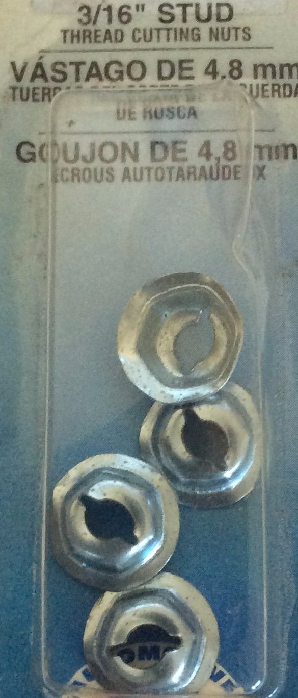 3/16" Thread Cutting Nuts, Set of 4