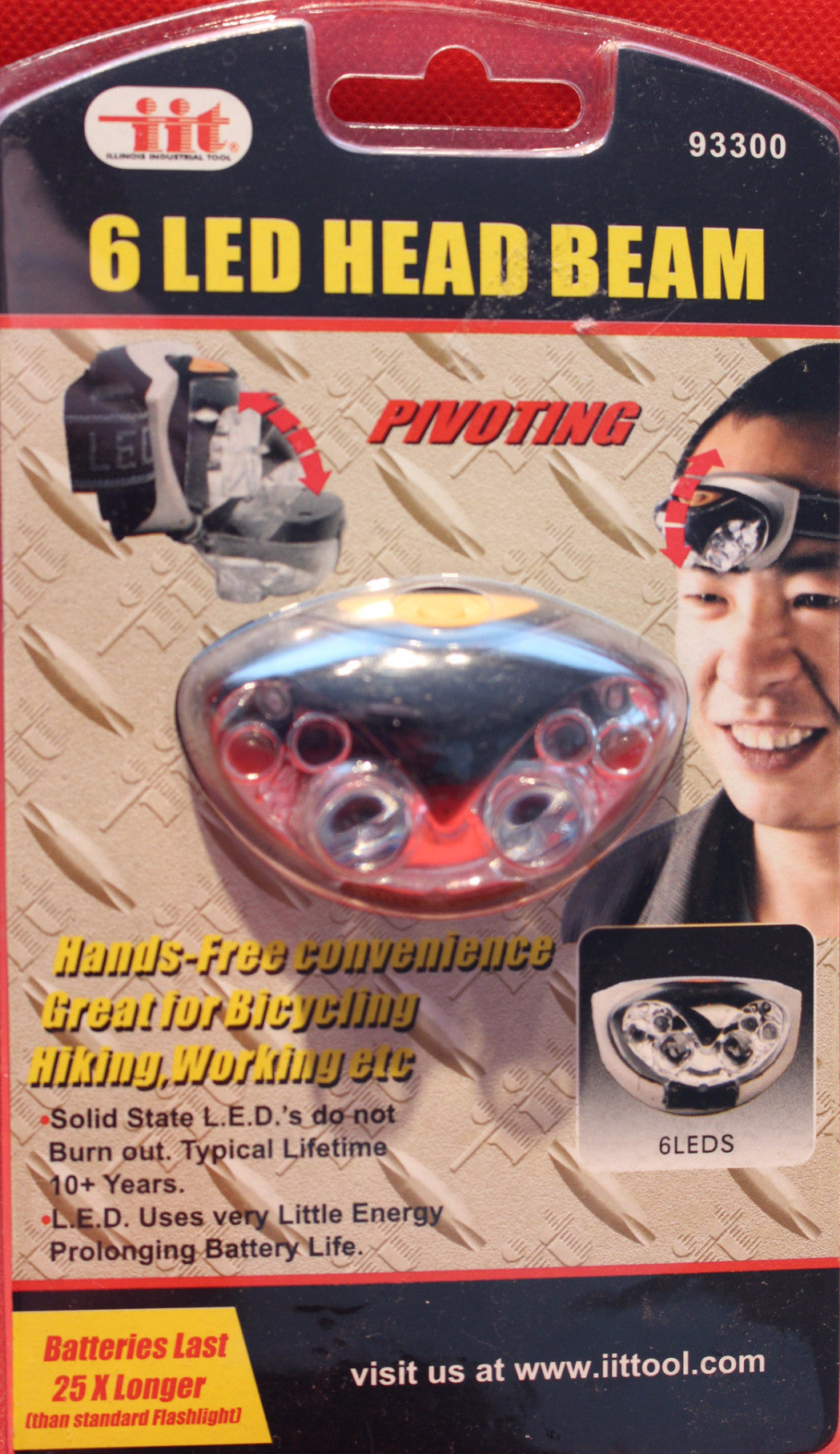 6 LED Head Beam, great for Cycling, Hiking, Working