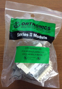 Ortronics Series II OR-60900135 PCB Module 2/6P6C 110 USOC, 49 DEG, F-RMVBL